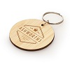 Circular Bamboo Keyring