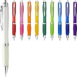 Nash / Curvy Ballpoint Pen - Coloured Barrel & Grip - Black Ink