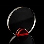 Round crystal frame with red stand Round crystal frame with red stand
