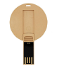 Round degradable USB - Kraft brown